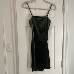 Forever 21 Green Velvet Mini Dress. Size Small.